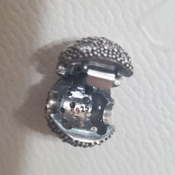 Pandora PAVE CZ BALL CLASP CLIP CHARMS  AUTHENTIC Imprint S925 ALE Retired - Picture 8 of 8